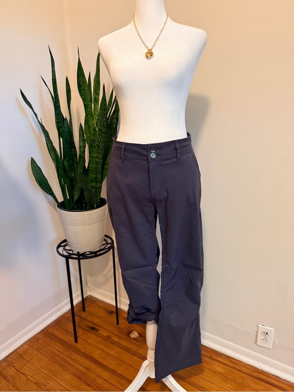 Prana | Charcoal Gray Convertible Straight Leg Pants